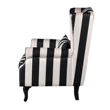 Load image into Gallery viewer, A&amp;B Home Black and White Stripe Oversized Arm Chair