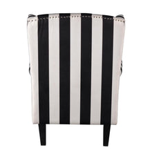 Load image into Gallery viewer, A&amp;B Home Black and White Stripe Oversized Arm Chair