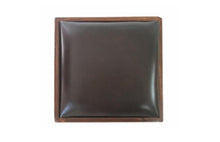 Load image into Gallery viewer, 24″ Stave Stool with Chocolate Leather Seat- Reclaimed Wine Barrel Furniture